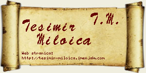 Tešimir Miloica vizit kartica